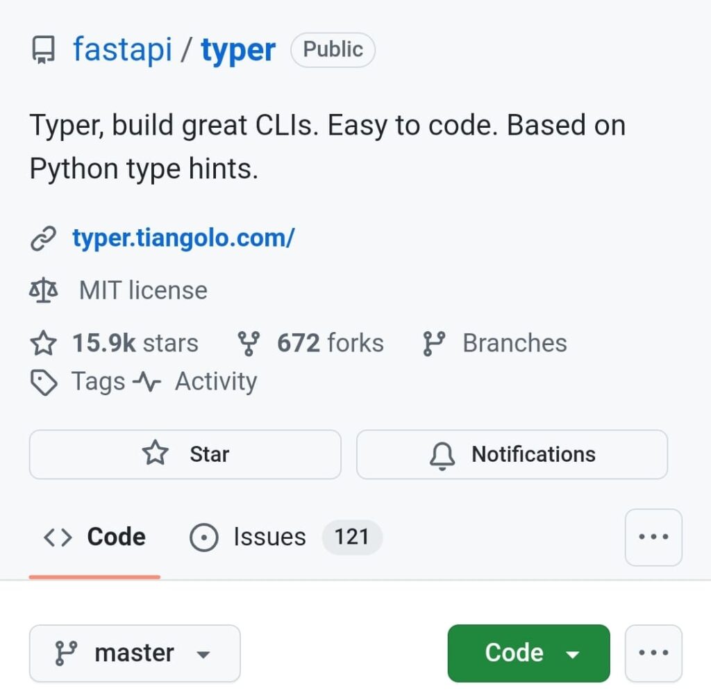 Typer GitHub repository